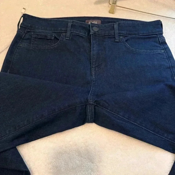 NYDJ Marilyn Straight Lift Tuck Technology Dark Wash Stretch Jeans Women's 12 - Picture 5 of 13